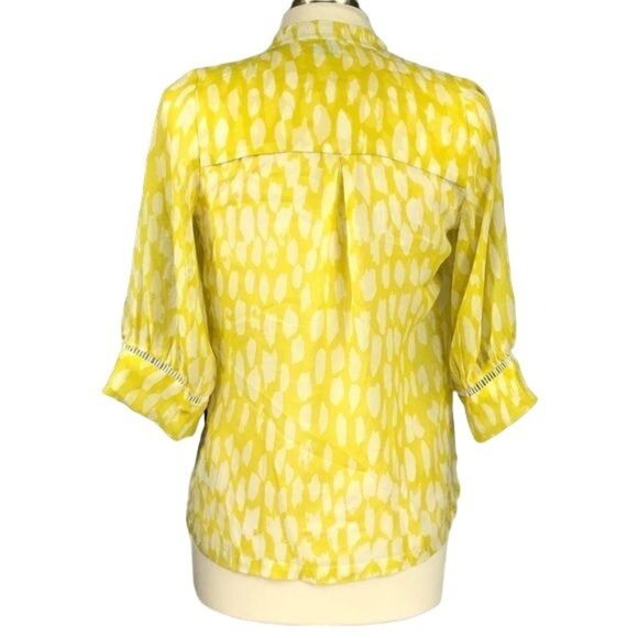 Dolan Lemon yellow silk blouse XS - Picture 2 of 4
